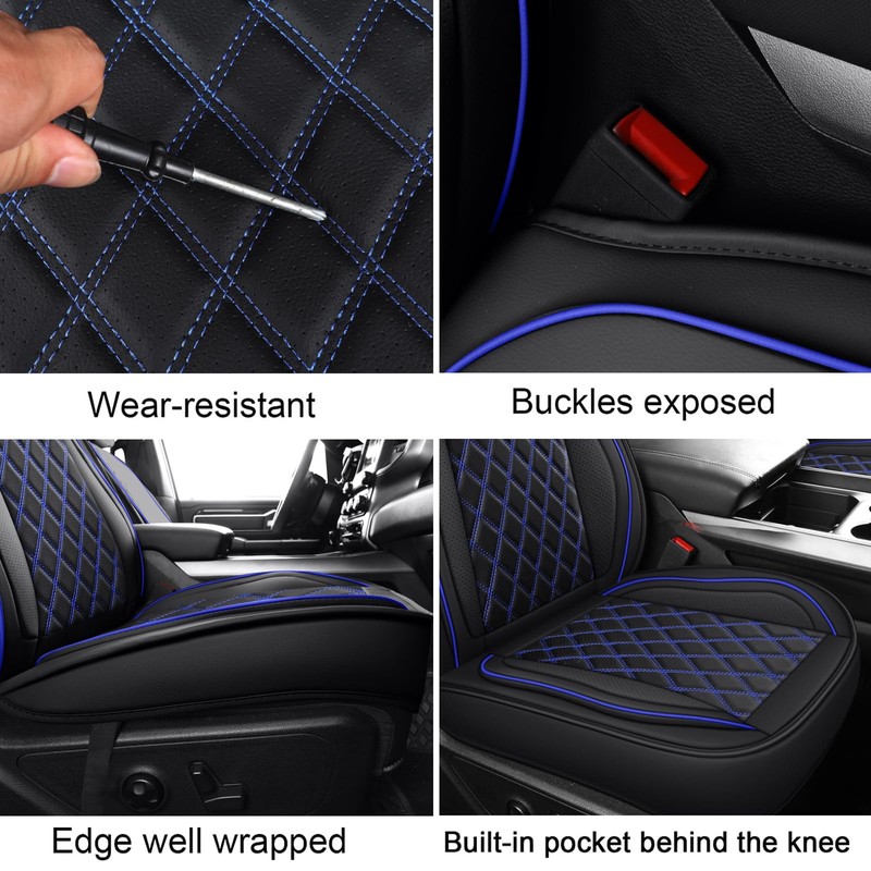 MIROZO Front Silverado Seat Covers, 2PCS Truck Seat Cover Waterproof