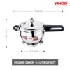 Vinod Pressure Cooker Stainless Steel – Glass Lid Handi Pot