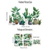 Buer Homie Wall Stickers, Green Plants Decals, Potted Plants Pattern