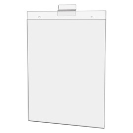Marketing Holders 12 Pack Slatwall Sign Holder for 8.5 x 11 Inch Flyers Ads and Price Lists in Retail Stores Bookstores and Libraries Clear Vertical Acrylic Literature Sleeve No Assembly Required