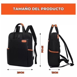 IKLIFE Mochila Para Laptop Bolsa De Tela Oxford Color Negro