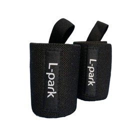 L-park Wrist Wraps, Easy to Adjust, 24.4 inches (62 cm), Training, Muscle Training, Supporters, Weight Training, Wrist Fixation (Left and Right 2 Pieces) [6 Colors] (Black)