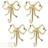 Abizarch Gold Wall Hook, 4 Pcs Coat Hook Bow Knot