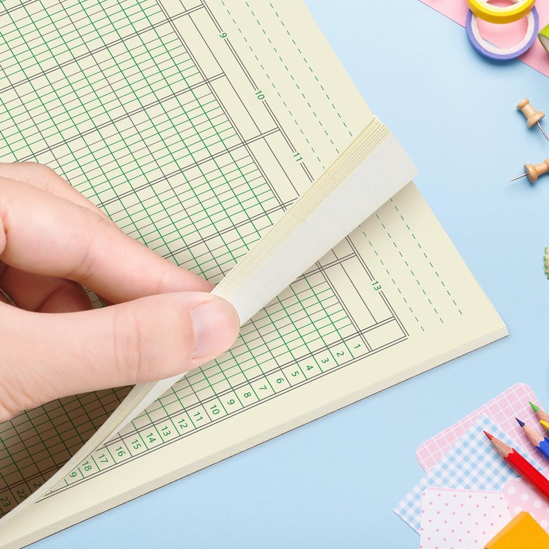 Fulmoon 5 Pack 250 Sheets Ledger Paper Accounting Columnar Pads