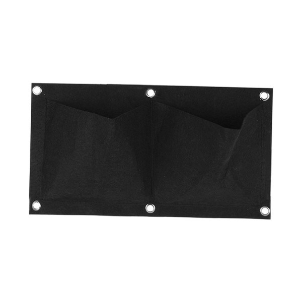 Generic Wall Hanging Planting Bag 2 Pockets Lightweight Non-Woven Fabrics