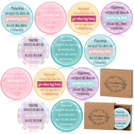 Fiada Set of 12 Magnets with Thank You and Kraft Paper Gift Boxes Decorative Fridge Magnets with Sayings Colleagues Gift Small Gifts for Employees Christmas (Great Bist)