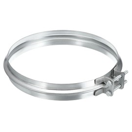 PATIKIL Duct Clamp, 8" (200mm) V-Shape Zinc Plated Iron Pipe Clamp for Ventilation Ducting Dust Collection Chimney Pipe