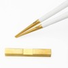 Cutipol GOA White x Gold Chopsticks + Chopsticks Rest Set,