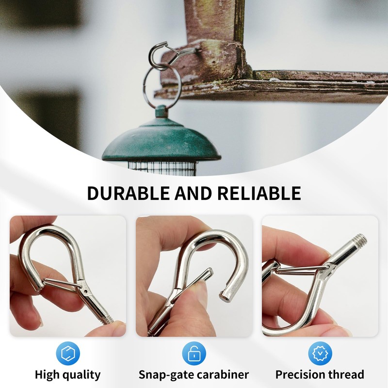 Screw Hooks, M6 Hooks for Screwing - Ceiling Hooks, Screw