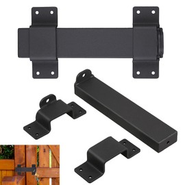 VANROUG 7.5" Heavy Duty Security Slide Latch Lock,with Padlock Hole Adjustable Gate Latch for Wooden Fences Barn Doors, Interior and Outdoor Door Latch,etc.