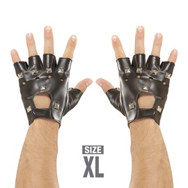 W WIDMANN MILANO Party Fashion 46908 - Motorrad Handschuhe, Rocker, Fasching, Karneval, Mottoparty