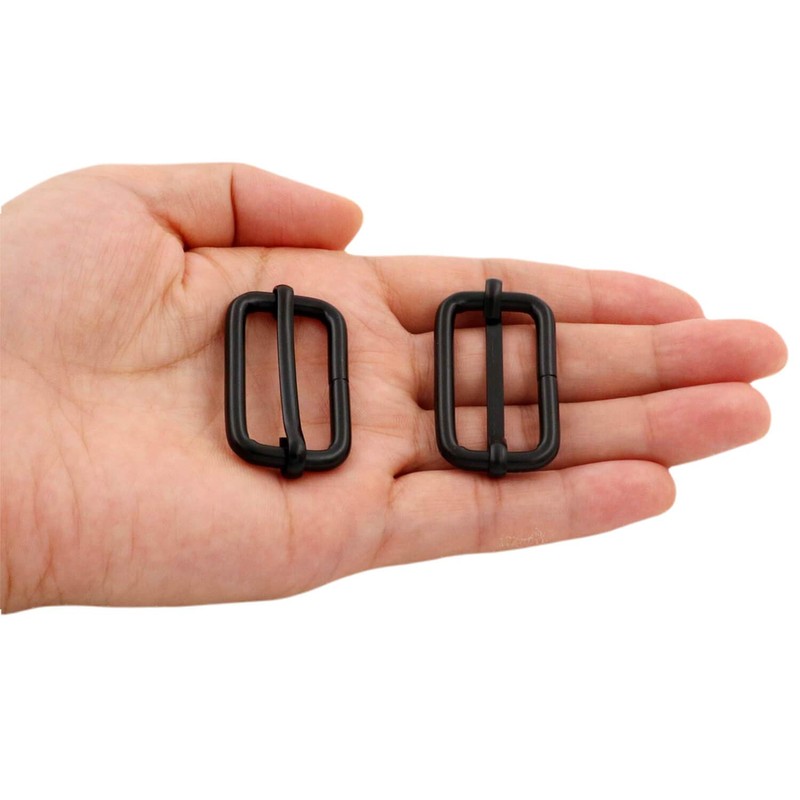 BIKICOCO hebilla metálica de ajuste deslizante tri-glides, 1-1/4 x 5/8