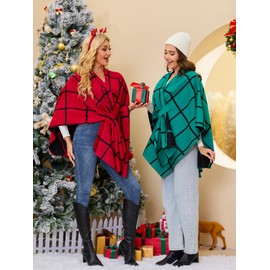 Moss Rose Women's Shawl Wrap Poncho Ruana Cape Open Front Cardigan with Belt for Fall Winter