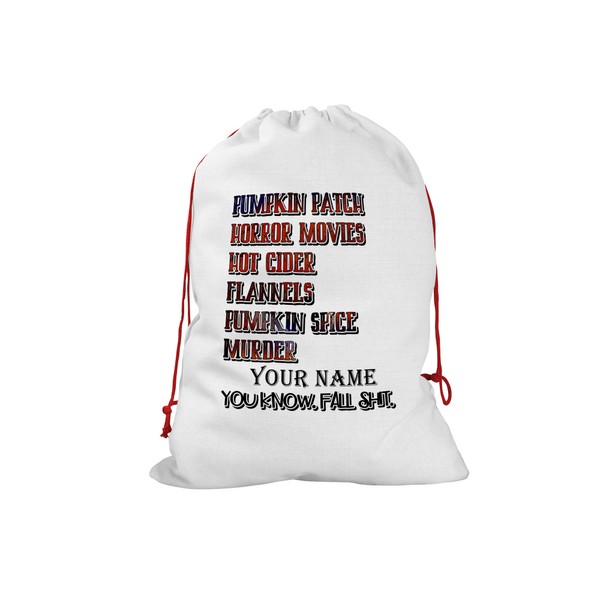 Bleu Reign Personalized Santa Sack Gift Wrap Bag Custom Name