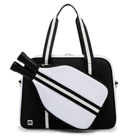 ROYALFAIR Pickleball Bags for Women Men Ladies - Unisex Sling Backpack with Accessories, Paddle Cover Case - Large Tote Shoulder Racquet Sports Gym Duffle, Adjustable Strap - Crossbody Option