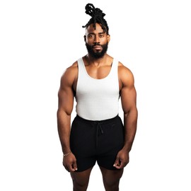 Ekkovision Beaters, Men's Tank Tops, Cotton Spandex Blend Tanks for Men, Comfortable, Durable & Stylish Ribbed Fabric, Ideal Fit for Gym or Casual Wear, Single Pack, White, 2XLarge (Please Size UP)