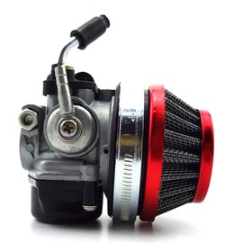 DJ-Motor Racing 2 Stroke Carburetor Red 59mm Filter For 49cc 50cc 60cc 66cc 80cc 2 Stroke Motorized Bicycle Bike