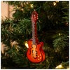Orange Guitar Resin Christmas Tree Ornament
