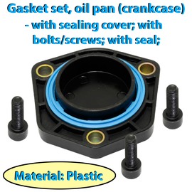 AERZETIX - C67199 - Gasket Set, Oil Pan with Plug/Cover, 3 Screws/Bolts - Compatible with Numbers OE 03G 103 707