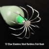7Pcs Luminous Squid Jig Hooks 12 Needles Squid Jigs Kit