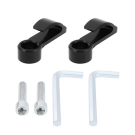 EMSea 2-Piece Motorcycle Handlebar Hook CNC Aluminium Helmet Hook Suitable for Hanging Motorcycle Helmets Gloves and Cups (Black)