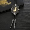 Btilasif Bolo Tie Western Cowboy Intial Letters Bolo Tie ABCDJMR