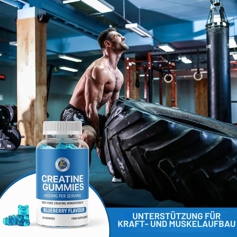 Creatine Gummies 4000 mg for Men and Women, 60 Gummies,