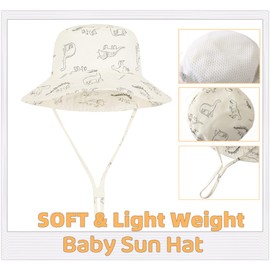 Baby Boy Sun Hat Toddler Summer Hats UPF 50+ Baby Bucket Hat Protective Bucket hat Kids Beach Hats for Baby Boy Girl