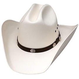 Western Express Natural Straw Cowboy Hat - Cattleman Style with Silver Conchos Band | Kids' Cowboy & Cowgirl Hat