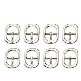 Atskonnen Shoe Buckle Replacement Set 3/4 Inch for Purse Strap Leather Belt, Roller Pin Buckles Single Prong Buckle-8 PCS, Silver, 0.75 INCH