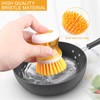 Soap Dispensing Dish Brush, 2 PCS Soap Dispensing Palm Brush,