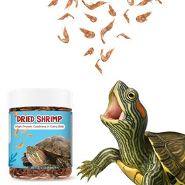JOR Dried Shrimps for Turtle, Freeze-Dried High Protein, Low Fat Snack for Shell Growth & Energy, Easy-Chew Treat for Tropical Fish, Reptiles, Amphibians & Other Aquarium Pets, 1 oz