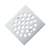 Square 4-1/4 Inch Screw-in Floor Drain Cover Replacement Stainless Steel