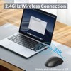 SHUNJINRUN 2.4G Silent Ergonomic Wireless Side Button Mouse Black