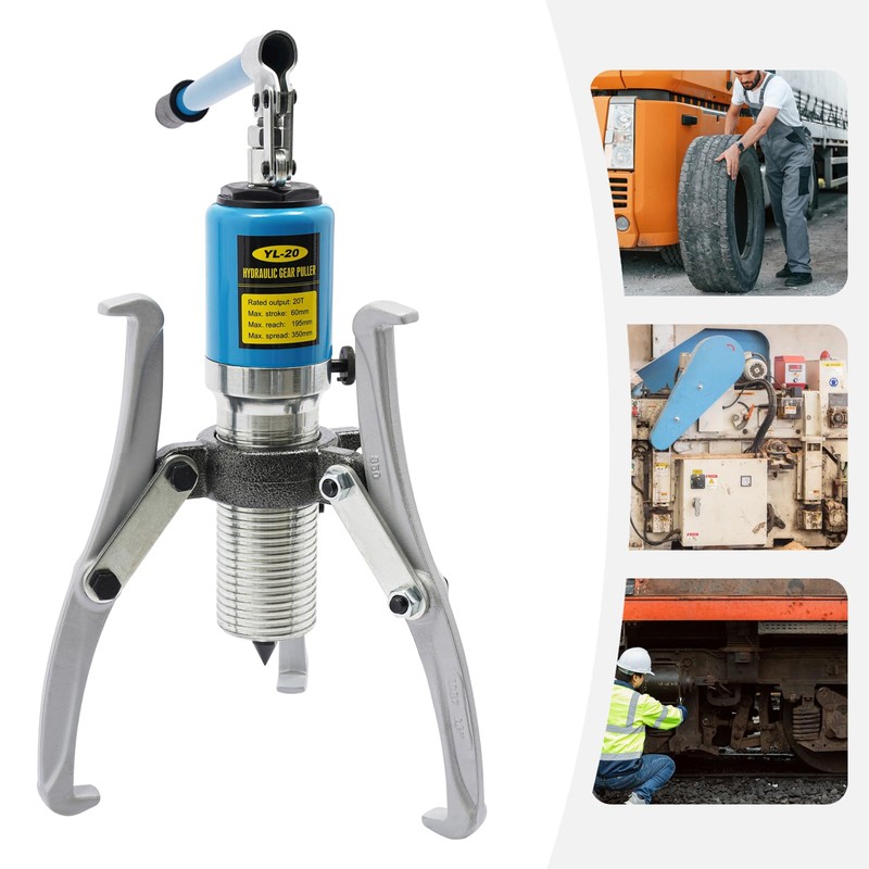 TUQI 20T Hydraulic Gear Puller Set Wheel Bearing Puller Kit