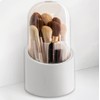 Baoswi Makeup Brush Holder Organizer with Lid, Rotating Dustproof Make