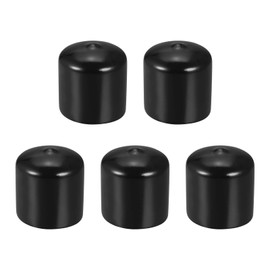 DMiotech 5pcs 28mm Inner Diameter Black Screw Protector Rubber End Cap Bolt Cover Screw Bolt for Furniture Pipe