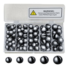 SANWEAL120PCS/200PCS Fishing Weights Sinkers - Premium Split ShotFishing Weights Sinkers - Round Removable Fishing Sinkers - 5/6 Sizes