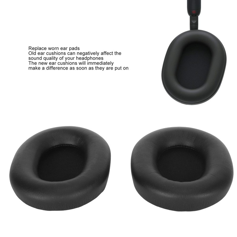 Headphone Ear Pads Protein Leather Noise Insulation Memory Foam Sponge