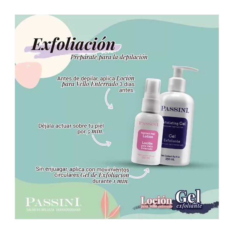 PASSINI Gel exfoliantes para piel 250ml. Suaviza y prepara para