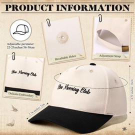 JaGely Vintage Trucker Hat Slow Morning Club Funny Trucker Cap Adjustable Country Retro Cowboy Hat for Women Men Gift(Black)