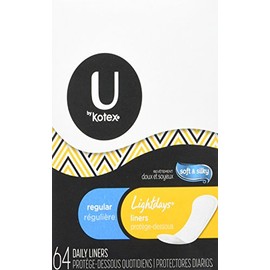 Kotex Natural Balance Lightdays Liners, Regular -64 ct.