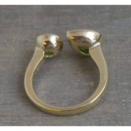 Peridot Gold-Plated Sterling Silver Ring US Size 8 / Diameter 18.2