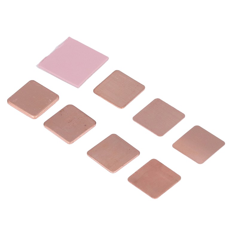 70PCS Copper Heatsink Sheets with 10PCS Silicone Pads Cooling Thermal