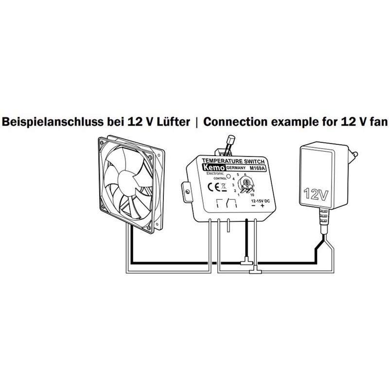 Temperature Switch Thermostat 12 V/DC