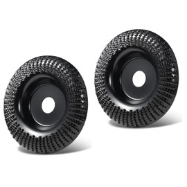 Angle Grinder Wood Carving Disc, 100 mm Wood Grinding Wheel with 22 mm Arbor, Angle Grinder attachments, Pack of 2 Woodworking Tools Polishing for Wood Shaping, Sculpting Disc, Grinding