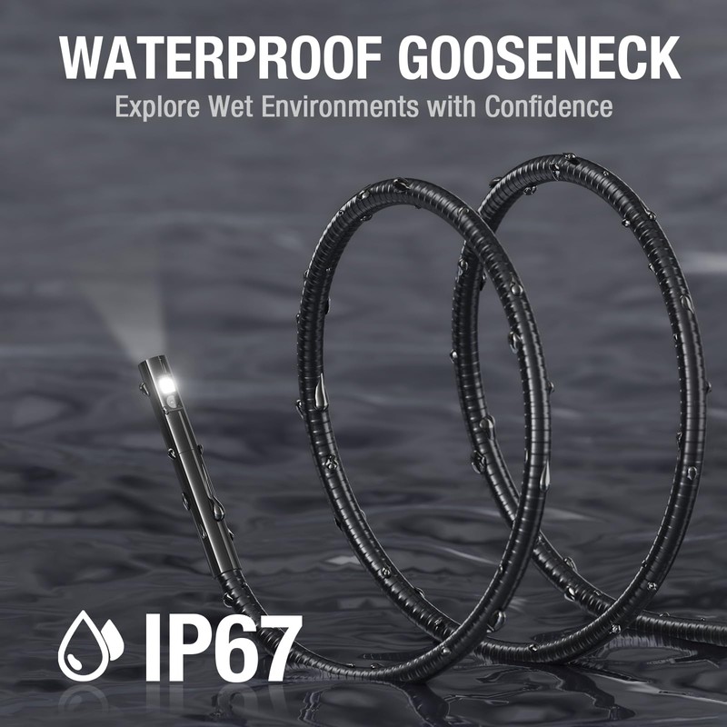 Teslong Inspection Camera, Dual Lens Borescope Camera with Light, NTS300