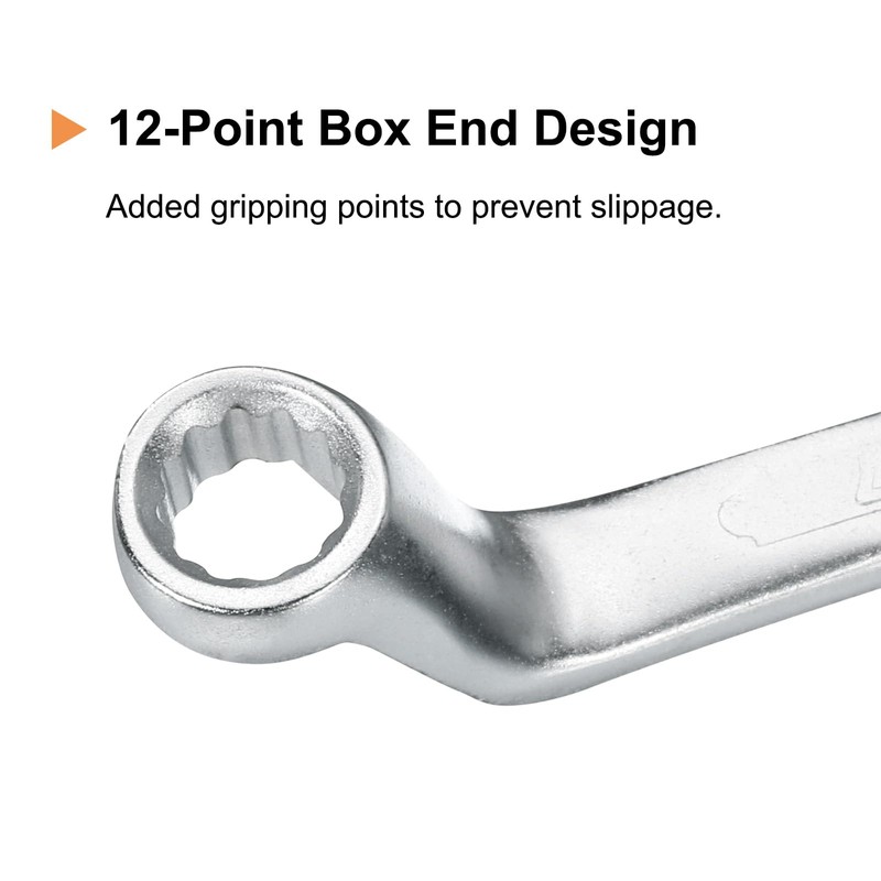 sourcing map Offset Extra Long Box End Wrench 6 x