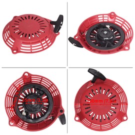 Gashwer Recoil Starter Pull Start Compatible with Honda GC 130/160 GCV 130/160 4hp 5hp 6hp 6.5hp EN2000 Hru19 GC135 GC160 Parts Generator Engine Motor Replace 28400-Zl8-023ZA RED