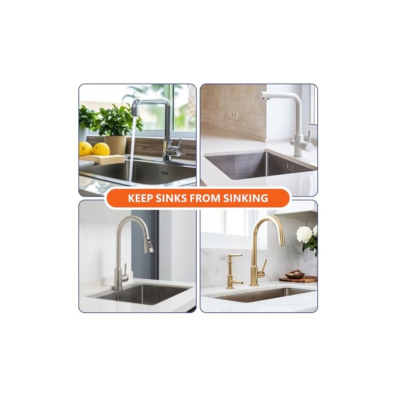 4 Pcs Undermount Sink Brackets, Undermount Sink Support, Undermount Sink